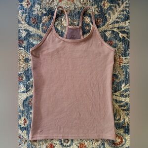 NWOT Fleo mauve/purple ribbed full length tank